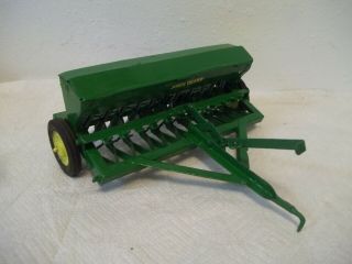 Vintage 1/16 Scale John Deere Grain Drill Repainted With Springs And Decals