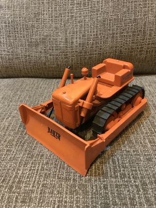 Vintage Product Miniature Allis Chalmers Baker Bulldozer Toy Tractor