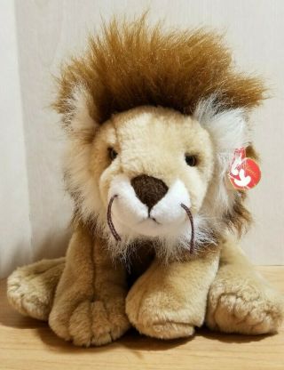 Ty Beanie Babies Boos Classic Regent Large " 11 Lion Plush,  Nwt Has Tag,  Wild Cat