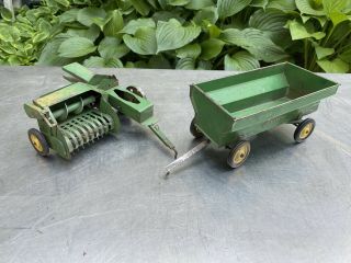 Vtg Farm Eska John Deere Hay Baler Wagon 1:16 Scale Die Cast Toy Tractor Ertl