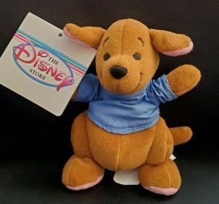 Disney Store Winnie The Pooh Mini Bean Bag Kangaroo Roo Plush/beany - 7 " W/tag