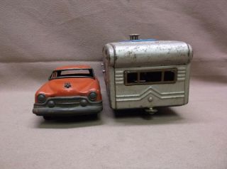 Vintage Sss Japan 1954 1955 Cadillac Coupe And Travel Trailer Opening Doors Vent