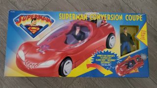 Superman Animated Series Conversion Coupe Clark Kent Action Figure Kenner 1996