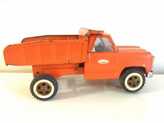 Tonka Dump Truck Vintage Orange Pressed Steel Made In Usa Mound Minn 1960’s.