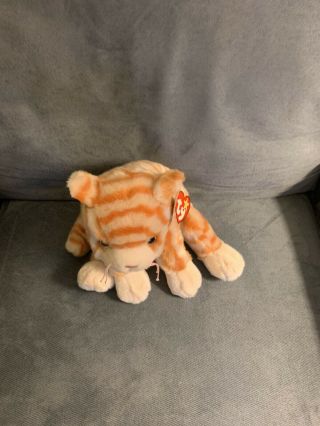 1999 Ty Beanie Baby Buddy Amber The Cat W/ Tag Intact -
