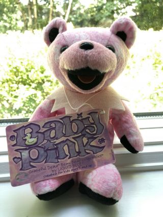 Baby Pink - Grateful Dead Bear Plush Beanbag Beanie Year 1/7/1966