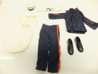 Vintage 1964 - 65 Hasbro Gi Joe Action Marine Dress Parade Uniform W Accessories