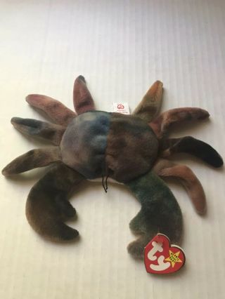 Ty Beanie Baby - Claude The Crab W/tags 1996 Pvc Pellets