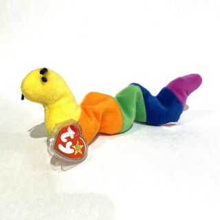 Vintage Retired Ty Beanie Baby Inch The Worm,  1995