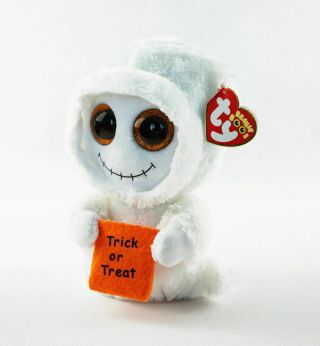 Mist Ty Beanie Babies Boos Plush 6 Inch Ghost Trick - Or - Treater Very Cute