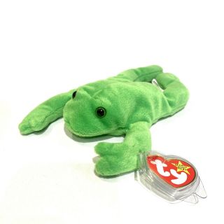 Ty Beanie Babies Baby - Legs The Frog - Rare Retired - 1993