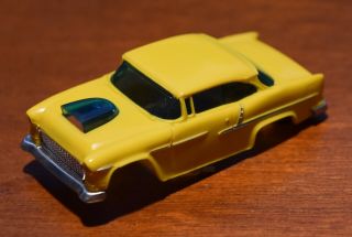 Tyco Ho Slot Car Body " Only ".  55 Chevy Belair (yellow).