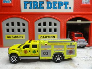 Matchbox Fire Ford F - 550 Emergency Field Response Custom Kitbash Custom Unit