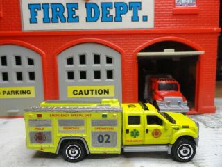 MATCHBOX FIRE FORD F - 550 EMERGENCY FIELD RESPONSE CUSTOM KITBASH CUSTOM UNIT 2
