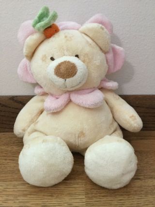 Ty Pluffies Baby Petals 2004 Cream Bear Pink Flower Butterfly Tylux 2004