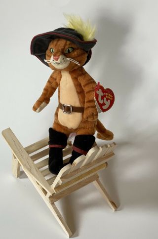 Ty Beanie Baby - Puss In Boots The Cat - - Retired