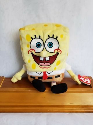 Ty Spongebob Squarepants 8” Beanie Babies 2004 Nickelodeon W/ Tags