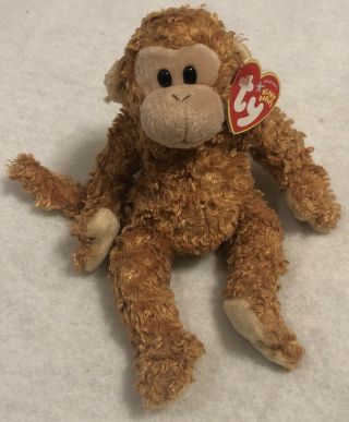 Retired 2004 Ty Beanie Babies - Fumbles - 8” Monkey Plush