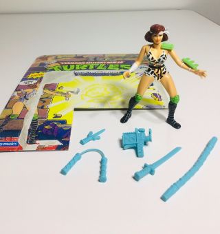 Tmnt April The Ninja Newscaster 100 Complete With Accessories And Card 1992
