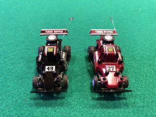Tyco Ho Scale Slot Cars Black & Red Turbo Hoppers