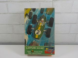 1965 Monogram Lotus 33gp Slot Car Model Empty Box