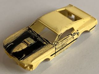 Vintage Aurora Thunderjet 500 1969 Ford Mustang Mach 1 Slot Car Junk Body Yellow
