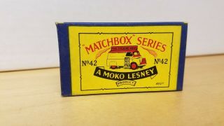 Matchbox Moko Lesney Evening News Van No.  42 Empty B3 Box