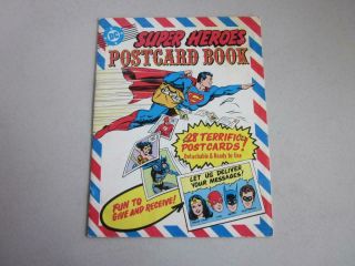 Vintage 1981 Dc Comics Heroes Postcard Book