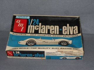 Vintage AMT 1/24 McLaren Elva Slot Car Box & Several Misc.  Parts 2