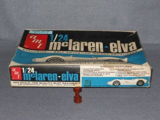 Vintage AMT 1/24 McLaren Elva Slot Car Box & Several Misc.  Parts 3