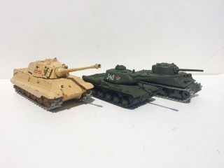 3 Tanks Solido Polistil King Tiger Konigstiger Sherman Js2 1/43 1/50 Tank Panzer 2