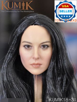 Kumik 1/6 Long Black Hair Female Head Sculpt For 12  Phicen Figure 18 - 31 ❶usa❶