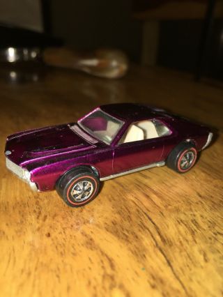 Custom Amx - Pink W/white Interior,  Usa 1969 Vintage Hot Wheels Redline
