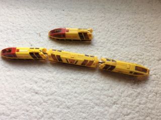 3pc 1987 Tyco Ho Turbo Train Yellow & Red,  With Extra Train.