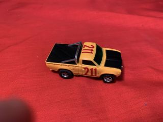 Aurora Afx Datsun Baja Truck Butterscotch Yellow Slot Car Runs