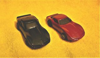 Tyco Ho Scale Slot Car Chevrolet Corvette,  1 Red,  1 Black