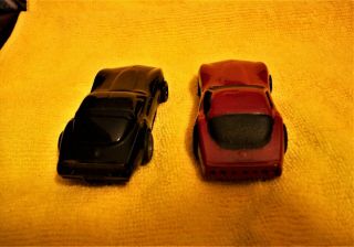 Tyco HO Scale Slot Car Chevrolet Corvette,  1 Red,  1 Black 3