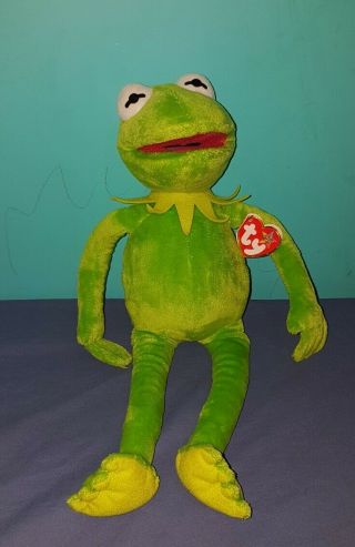 The Muppets Ty Beanie Buddies Kermit The Frog Soft Plush Stuffed Nwt 2013