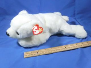 Ty Chilly Buddy White Polar Bear 14 " Plush Beanie Babies Tags 1998 Soft Buddies