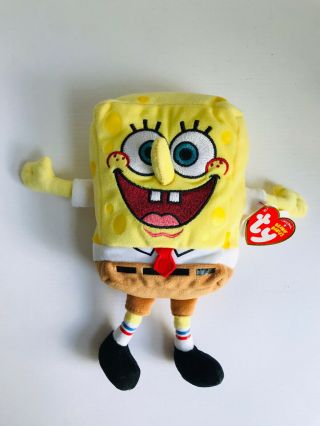 Ty Spongebob Best Day Ever Beanie Baby - Nwt W/ Tags 8”