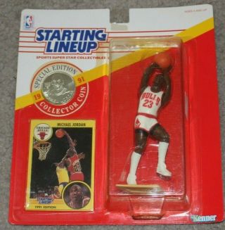 1991 Michael Jordan Starting Lineup Figurine,  Dunking,  In Package,  Kenner