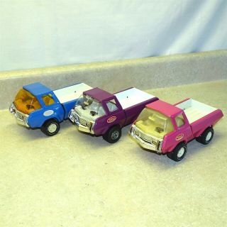 Vintage Tonka Mini Cab Over Pick Up Trucks (3),  Group Pressed Steel