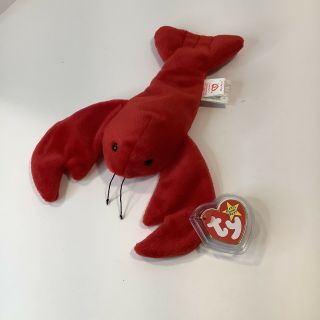 Rare 1993 Retired Ty Beanie Baby Pinchers The Lobster,  Pvc Pellets - 2 Tush Tags