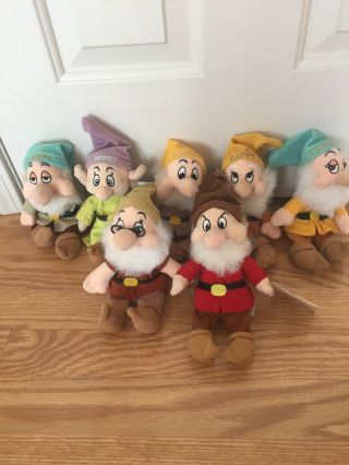 The Disney Store Mini Bean Bags 7 Dwarfs