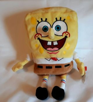 2004 Ty Nickelodeon Spongebob Squarepants Plush Beanie Baby 9 " Tall With Tags