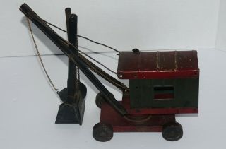 Vintage Early Structo Toy Crane Steam Shovel Excavator Digger Crane