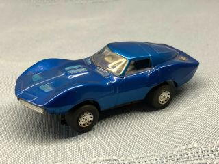 Vintage Tyco Blue Corvette Slot Car