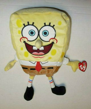 Ty Beanie Buddies Nickelodeon 11 " Spongebob Squarepants W/ Tag
