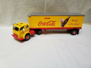 First Gear 1953 White Coe Coca Cola Tractor Trailer Semi Truck 1/34 Die Cast