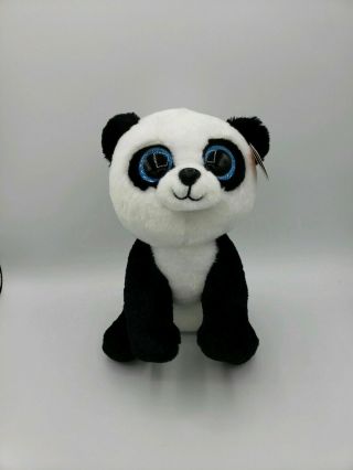 Ty Classic Ming The Panda 9.  5 " Blue Glitter Eyes